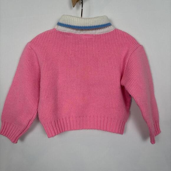 Vintage Tiny Tots Original Knit Hot Pink Kitten Sweater (check measurements) - Picture 4 of 6